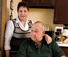 Gary & Janice Clausen in their kitchen